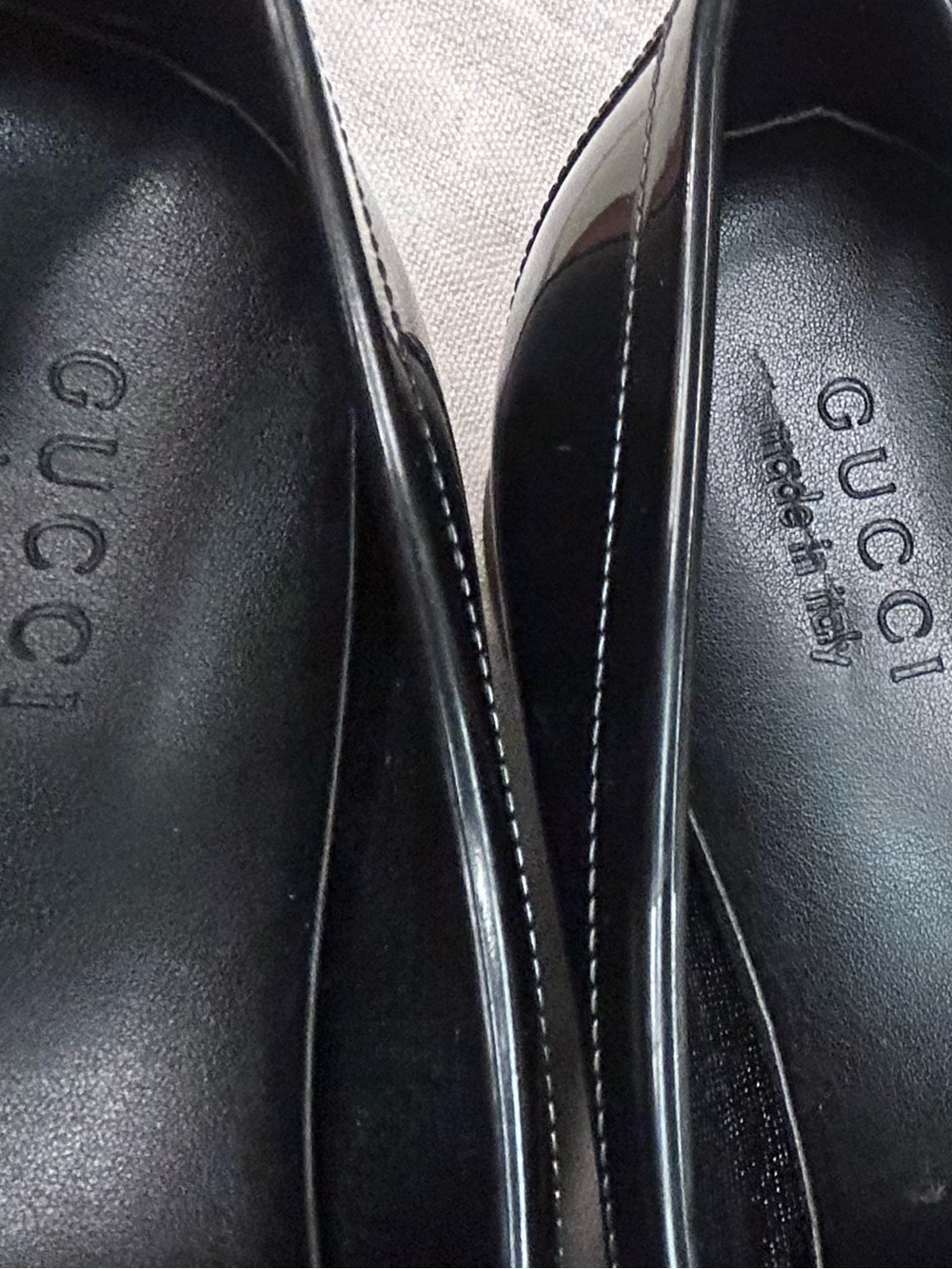 Gucci Black Patent Leather Horsebit Slip-On Loafers - Picture 4 of 6